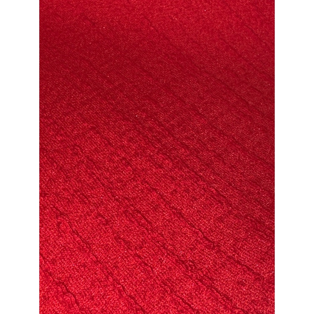 LOFT Red Textured Boucle Mini Skirt Button Pocket A-Line Size L - Picture 10 of 13